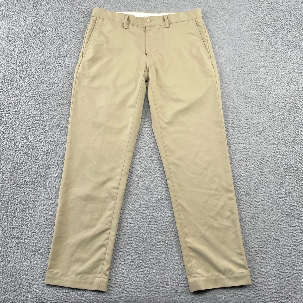 Polo Ralph Lauren Pants Mens 32/30 Tan Slim Fit Chino Trousers Khaki Polyester